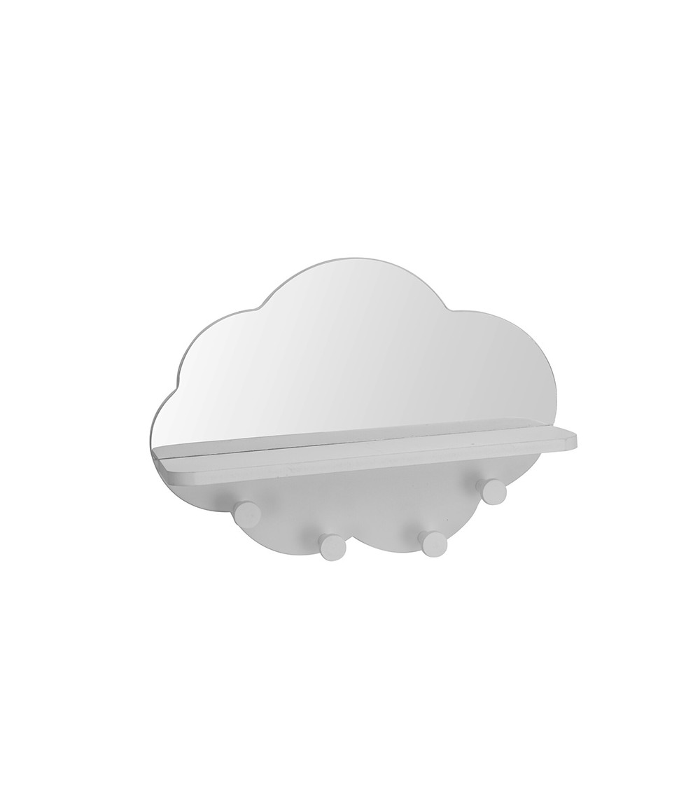 HOMEGURU-KID112 Καθρέπτης & κρεμάστρα σχ.σύννεφο,12,5x40cm