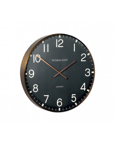 HOMEGURU-CL346 Ρολόι τοίχου με μεγάλους αριθμούς μαύρο/χάλκινο,40cm