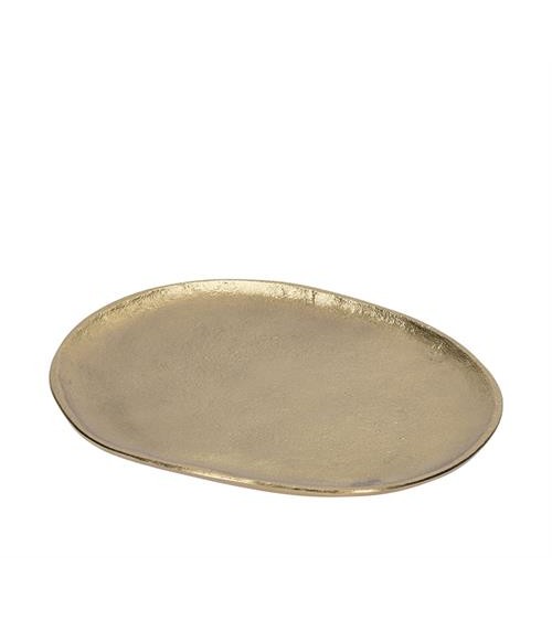 HOMEGURU-HE287 Οβάλ δίσκος αλουμινίου, 18x22cm, χρυσό