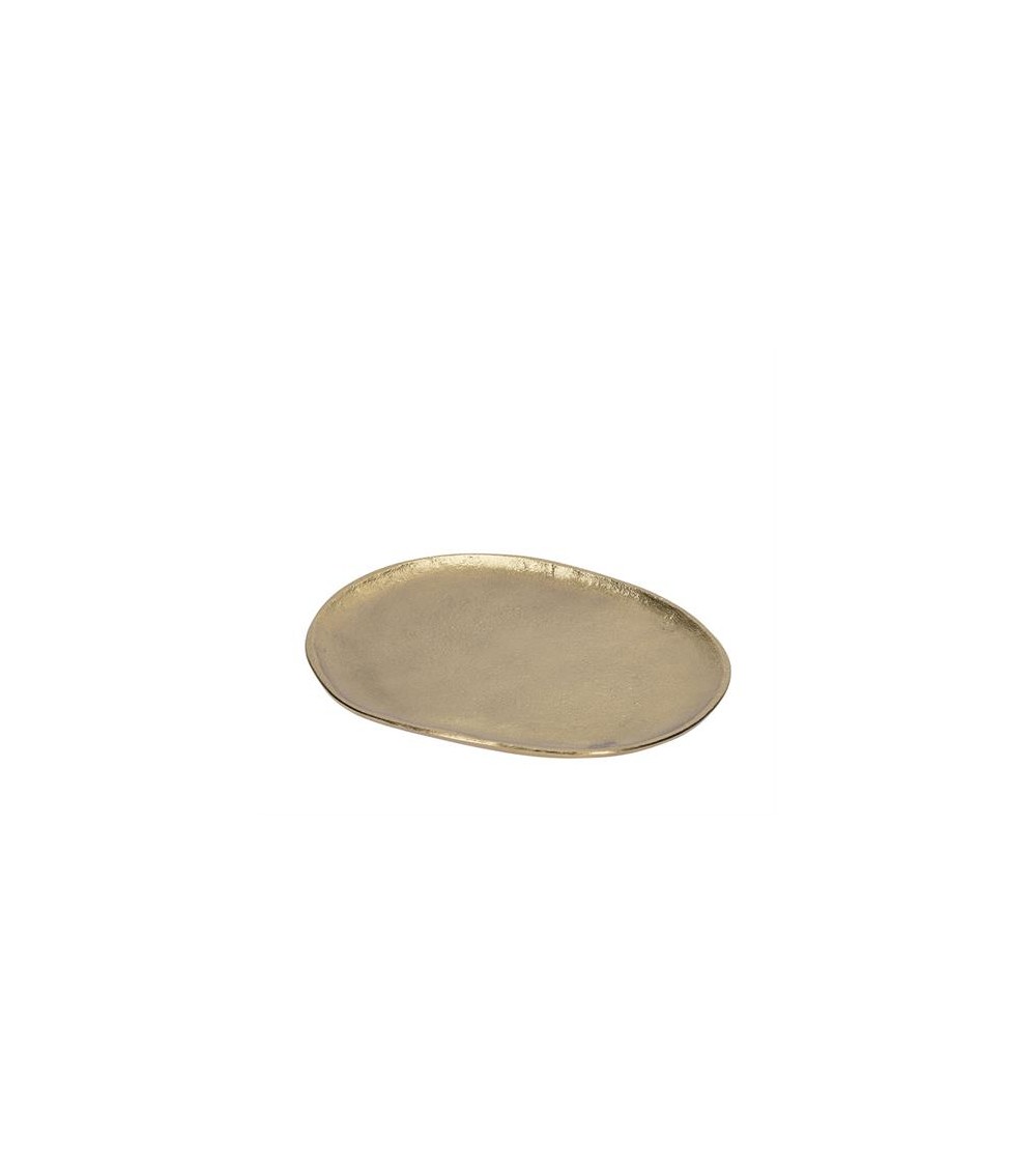 HOMEGURU-HE287 Οβάλ δίσκος αλουμινίου, 18x22cm, χρυσό