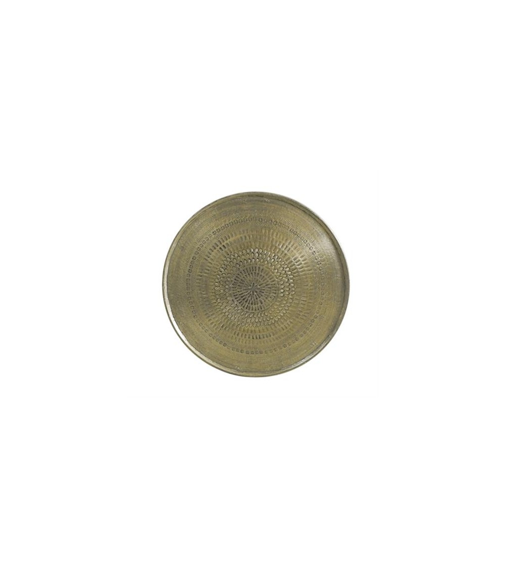 HOMEGURU-KS133 Σφυρήλατη πιατέλα αλουμινίου, χρυσή,38cm