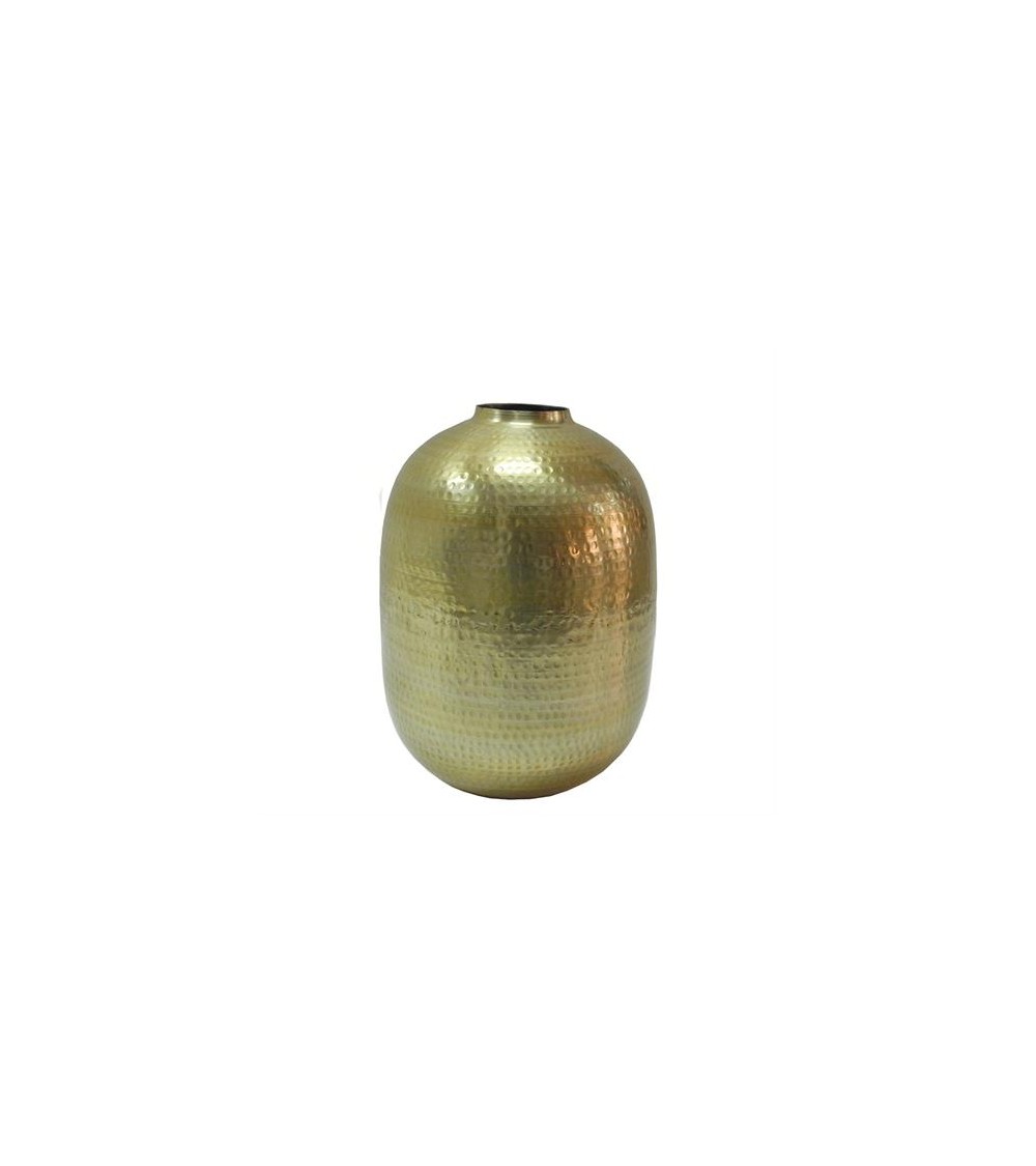 HOMEGURU-KS123 Σφυρήλατο βάζο αλουμινίου, ματ χρυσό 28x45cm