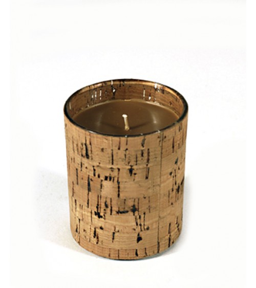 HOMEGURU-WF675 Άρωματικό Κερί σε Γυάλινο Ποτήρι / Φελλος "Sandalwood" Καφέ