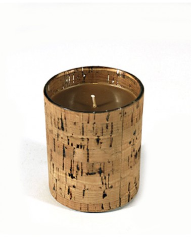 HOMEGURU-WF675 Άρωματικό Κερί σε Γυάλινο Ποτήρι / Φελλος "Sandalwood" Καφέ