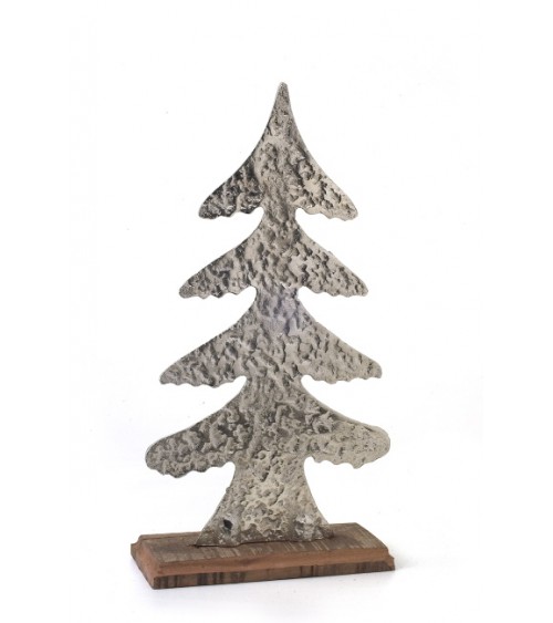 HOMEGURU-AL903 Ρουστικ Χριστουγεννιάτικο Δέντρο Αλουμίνιο & Ξύλινη Βάση