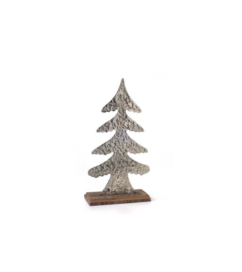 HOMEGURU-AL903 Ρουστικ Χριστουγεννιάτικο Δέντρο Αλουμίνιο & Ξύλινη Βάση