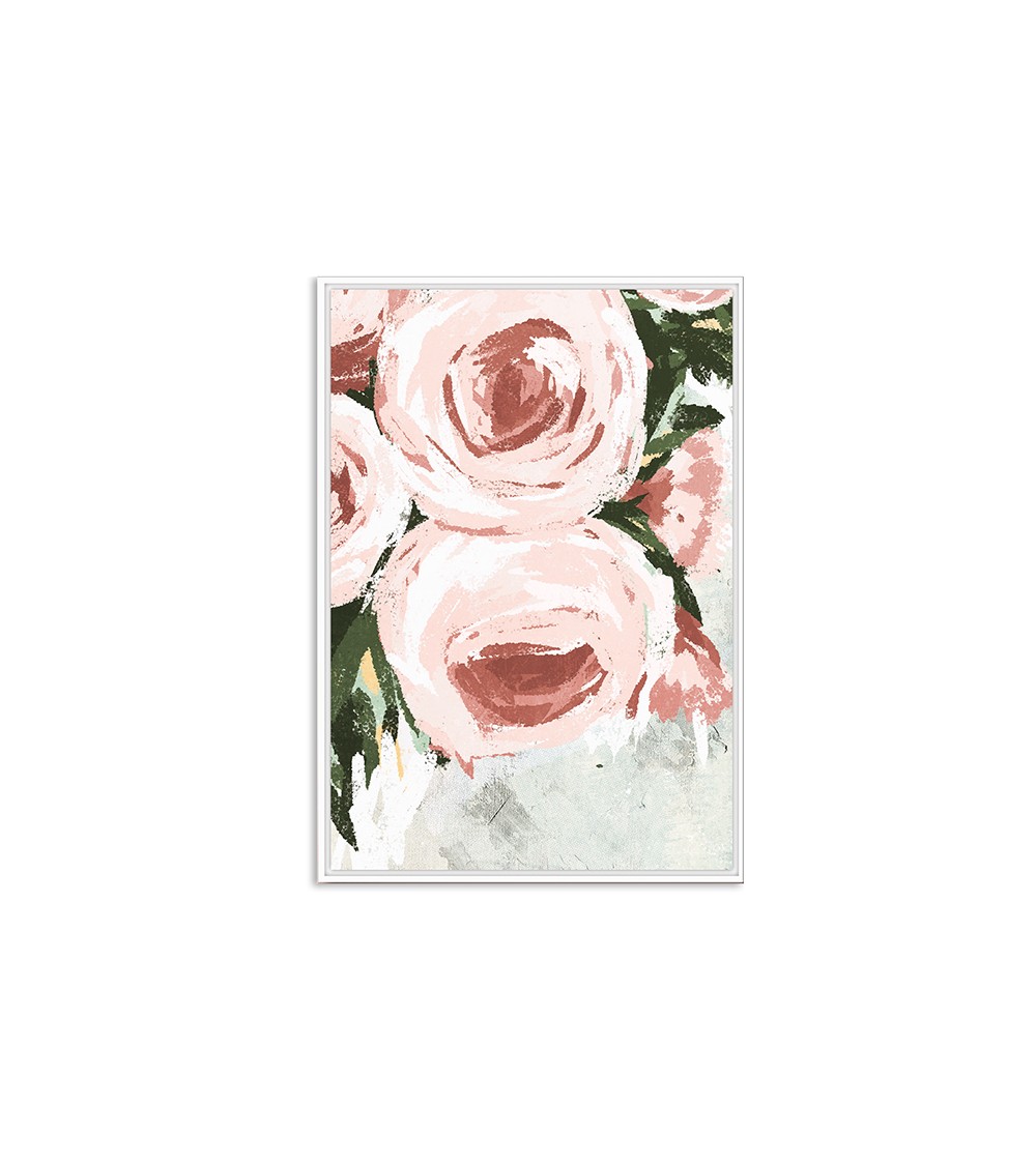 HOMEGURU-PI326 Πίνακας ρομαντικός με λουλούδια,κορνίζα MDF,60x90cm