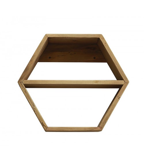 HOMEGURU-HG144 Ράφι με ξύλινο εξάγωνο πλαίσιο,51x45cm