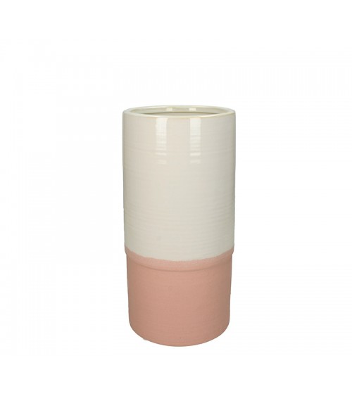 HOMEGURU-XET-7868 Κεραμικό βάζο ροζ/κρεμ,29cm