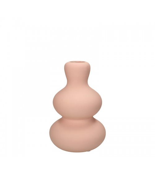 HOMEGURU-XET-7830 Κεραμικό βάζο "minimal",ματ ροζ,19,7cm