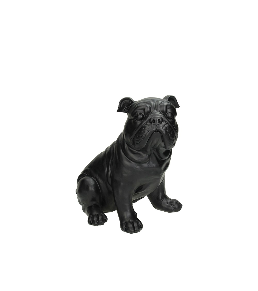 HOMEGURU-XET-8367 Διακοσμητικός σκύλος "Bulldog" σε μαύρο χρ.,23x26cm