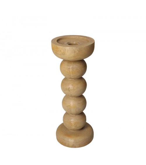 HOMEGURU-XET-9274 Κηροπήγιο polyresin σε απομίμηση ξύλου,26cm