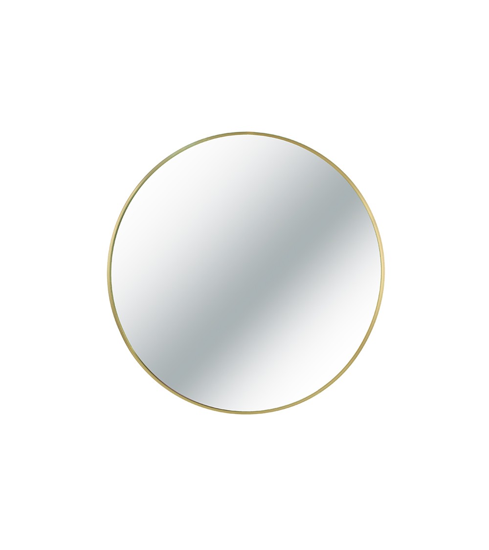 HOMEGURU-JP104G Καθρέπτης αλουμινίου, στρογγυλός, χρυσό χρ.,δ.60cm