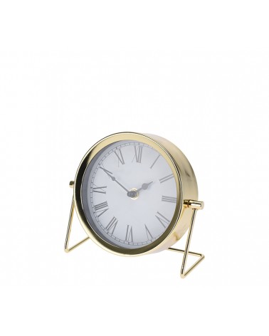 HOMEGURU-HE277 Επιτραπέζιο μεταλικό ρολόι, χρυσό, 18x16cm