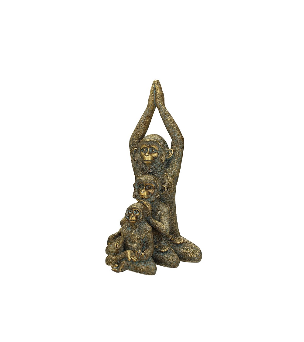 HOMEGURU-XET-2749 Διακοσμητικοί πίθηκοι αντ.χρυσό, 30cm