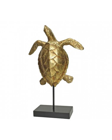 HOMEGURU-XET-4607 Διακοσμητική θαλάσσια χελώνα αντ.χρυσή σε stand 30x45cm