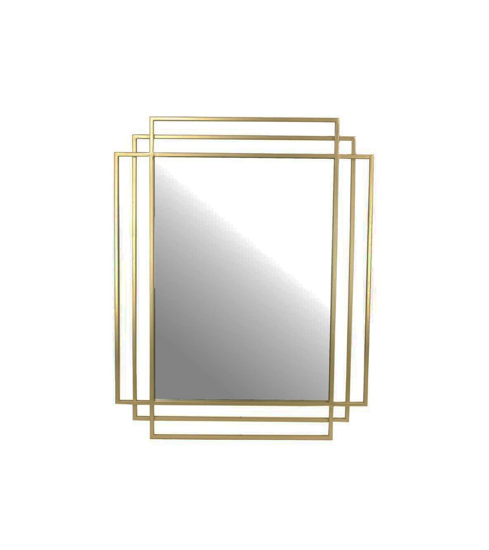 HOMEGURU-XET-4528 Καθρέπτης με χρυσή μεταλλική κορνίζα, 77x97cm