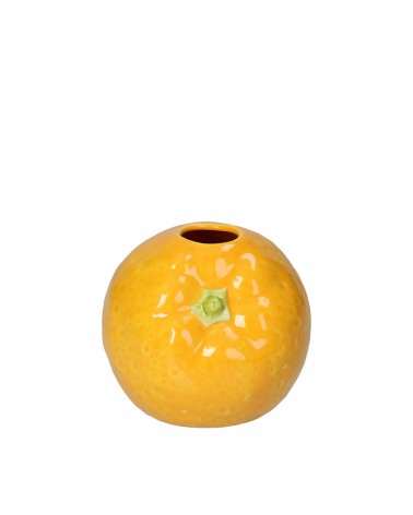 HOMEGURU-KAL-0081 Κεραμικό βάζο σχ.πορτοκάλι 11.3x10cm
