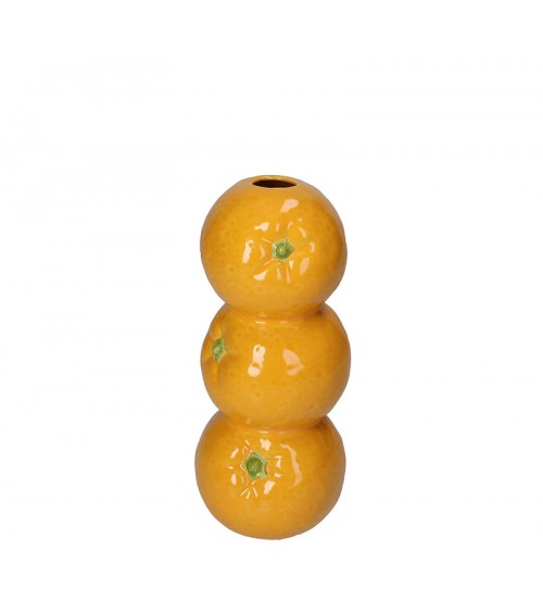 HOMEGURU-KAL-0082 Κεραμικό βάζο με 3 πορτοκάλια 10,5x19,5cm