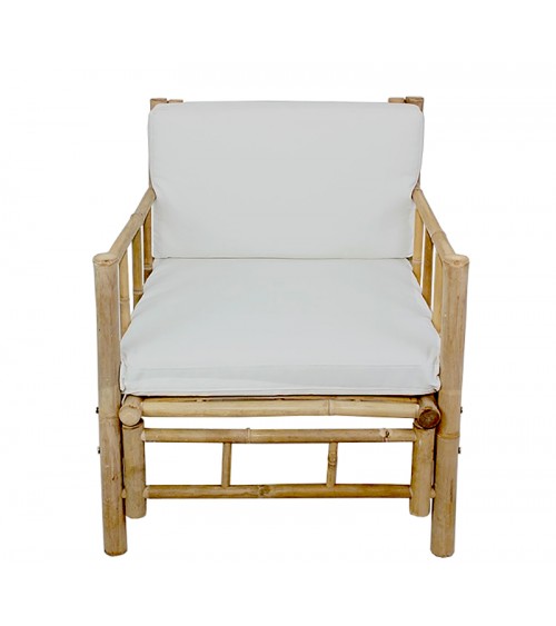 HOMEGURU-VT149 Πολυθρόνα από Bamboo με 2 μαξιλάρια, 70x70x80cm