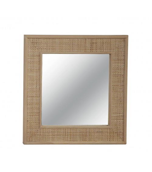 HOMEGURU-EP460 Καθρέπτης με κορνίζα Rattan, 60x60cm