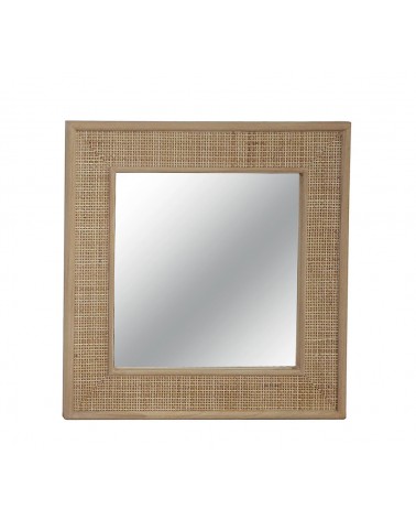 HOMEGURU-EP460 Καθρέπτης με κορνίζα Rattan, 60x60cm