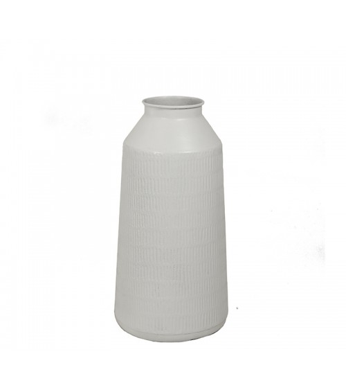 HOMEGURU-ID234-W Μεταλλικό βάζο off white,32.5cm