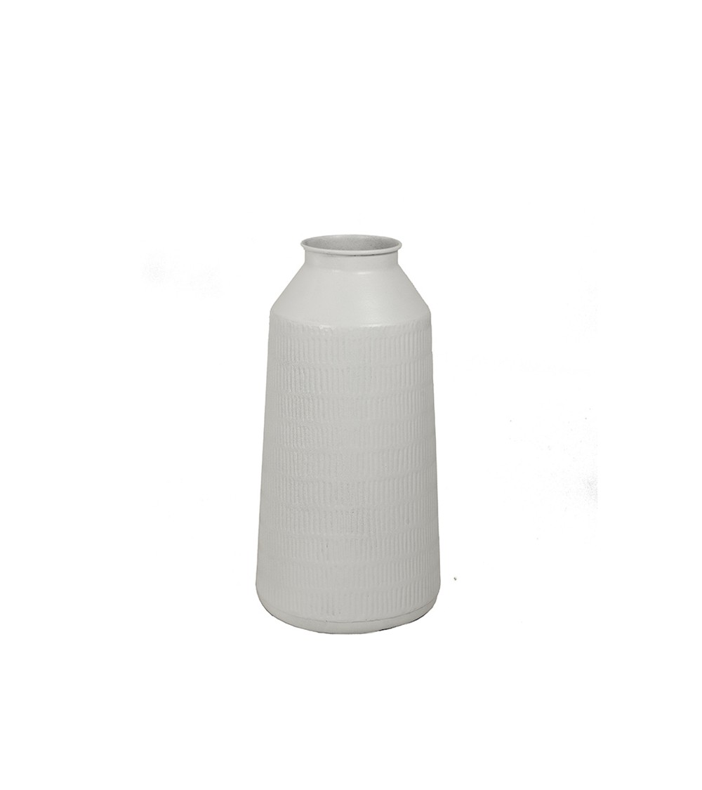 HOMEGURU-ID234-W Μεταλλικό βάζο off white,32.5cm