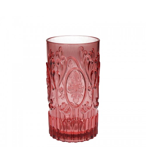 HOMEGURU-KAL-2034 Ακρυλικό ποτήρι σωλήνας vintage pink, 15.2cm