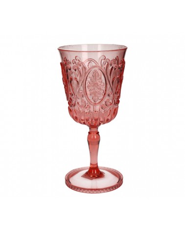 HOMEGURU-KAL-2035 Ακρυλικό ποτήρι με πόδι vintage pink,19cm