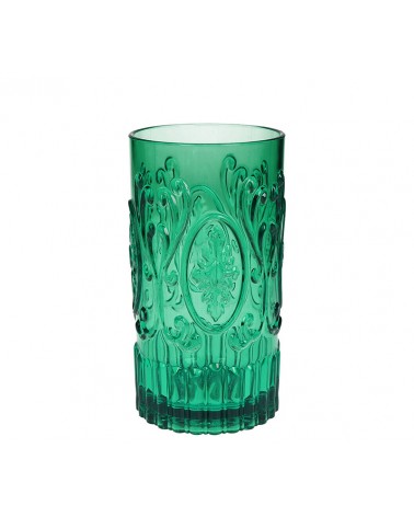 HOMEGURU-KAL-2037 Ακρυλικό ποτήρι σωλήνας vintage green, 15.2cm