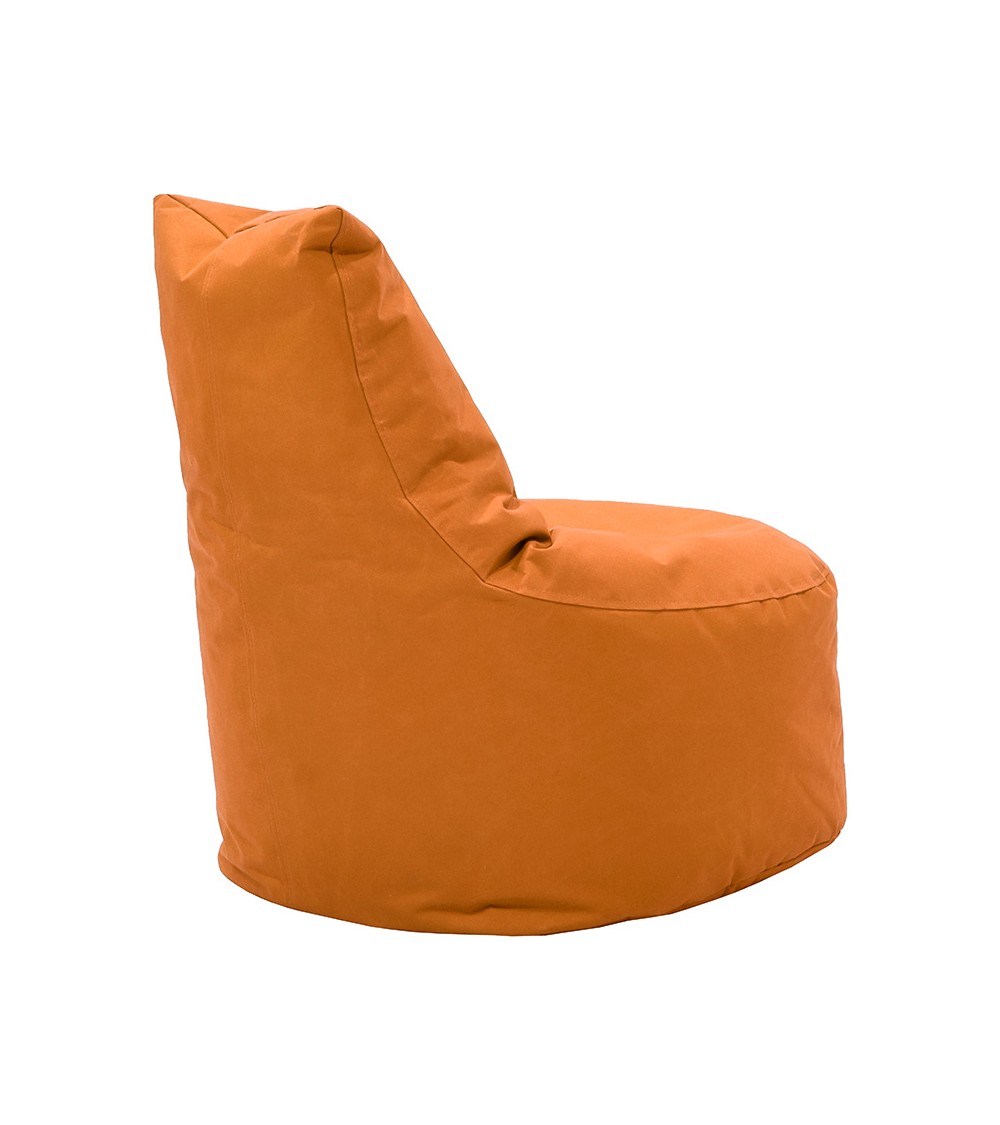 Πουφ πολυθρόνα Norm pakoworld υφασμάτινο αδιάβροχο πορτοκαλί