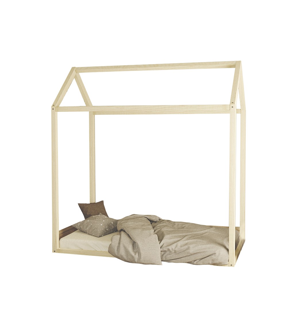 Παιδικό κρεβάτι Palace pakoworld ξύλο πεύκου φυσικό 70x140εκ