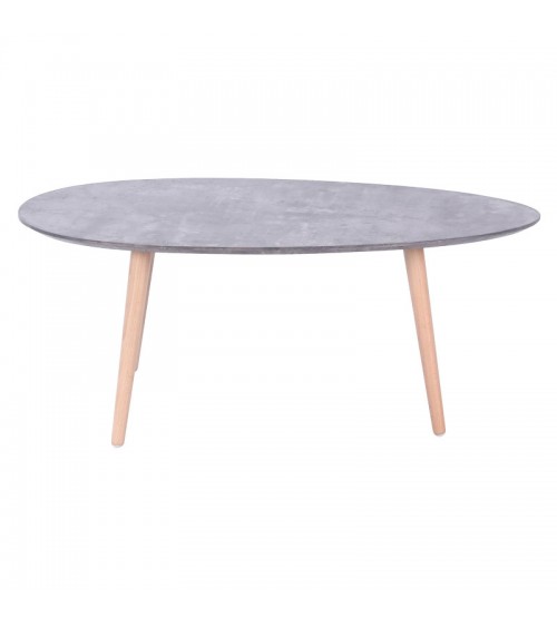 Τραπέζι σαλονιού HAMILTON pakoworld χρώμα γκρι cement-φυσικό 98x60x38εκ