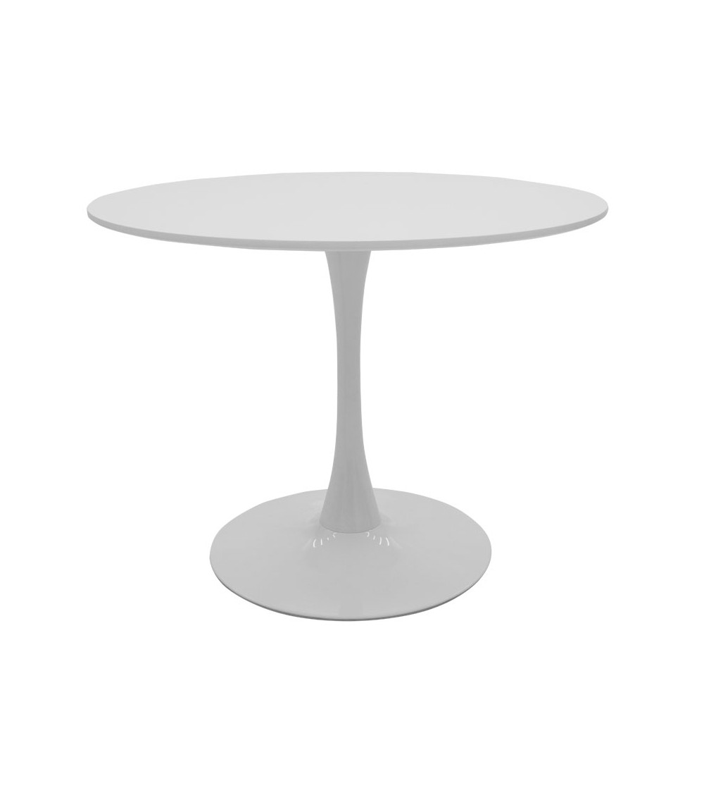 Τραπέζι Balou pakoworld MDF λευκό Φ100x75εκ