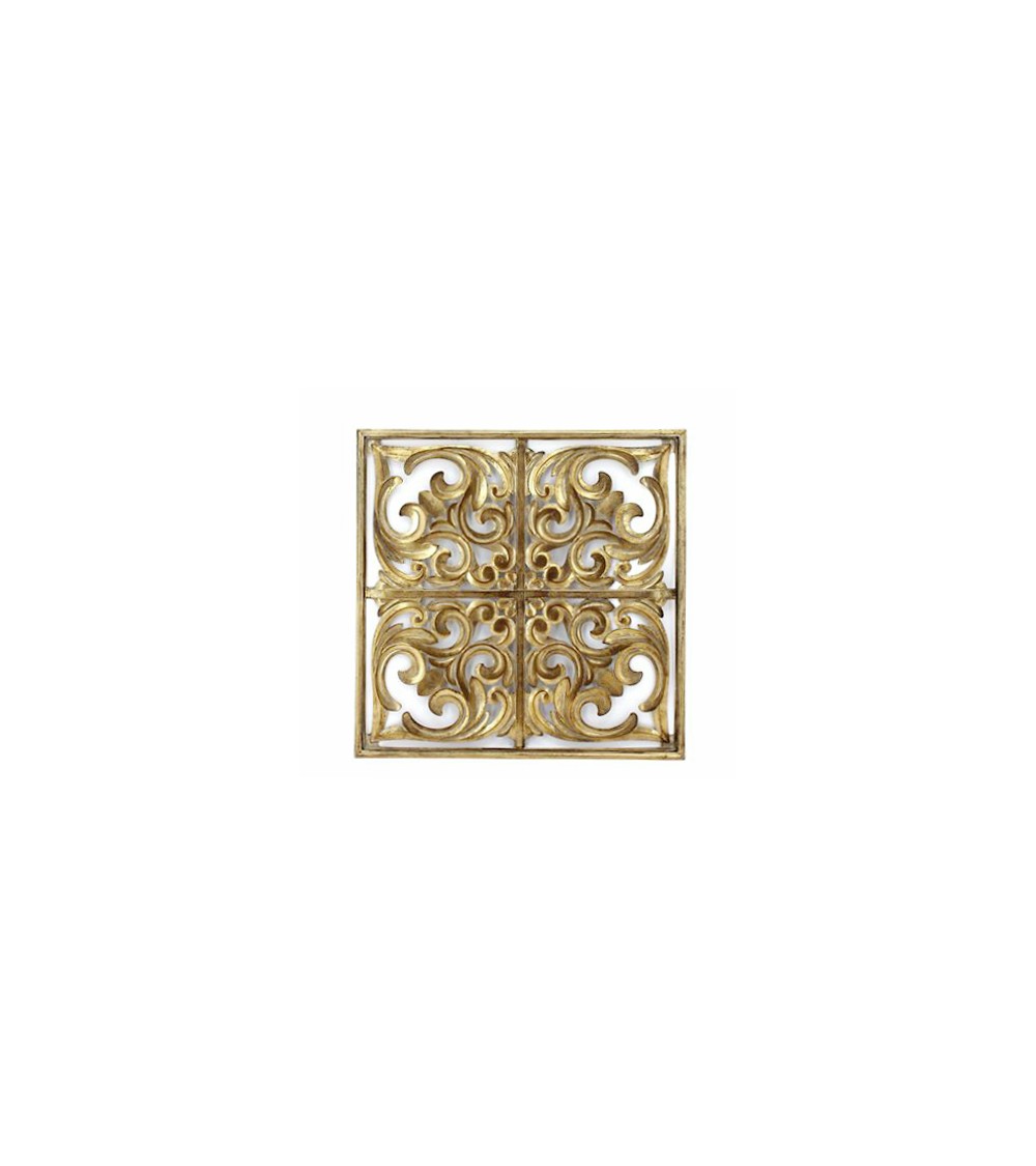HOMEGURU-HT629 Μεταλλικό διακοσμητικό τοίχου,αντικέ χρυσό 68x68cm