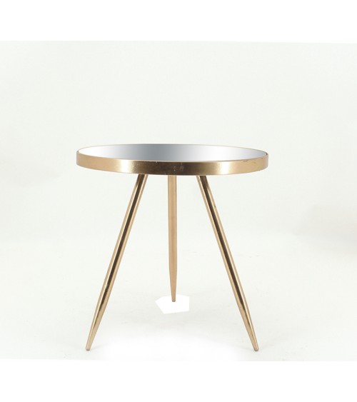 HOMEGURU-EP465 Στρογγυλό Side table με καθρέπτη 40.5x40cm
