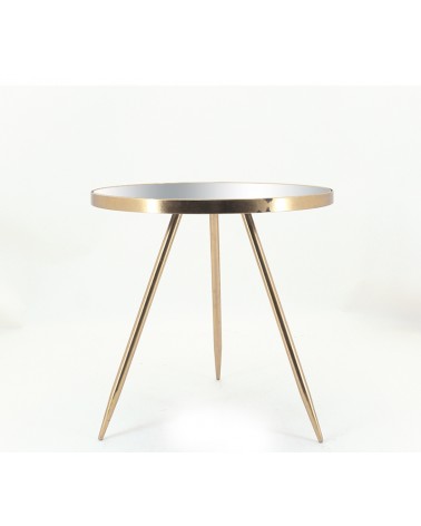 HOMEGURU-EP466 Στρογγυλό Side table με καθρέπτη 50.5x50cm