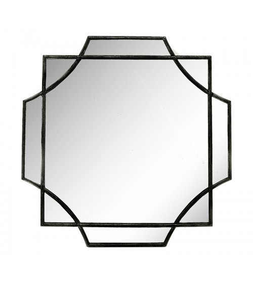 HOMEGURU-MI143 Καθρέπτης art deco μεταλ.κορνίζα 80x80cm