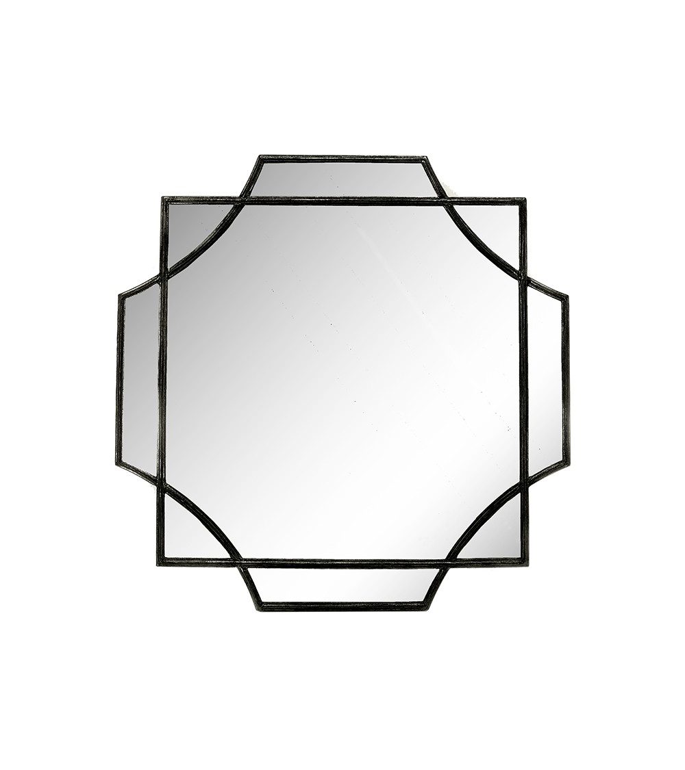 HOMEGURU-MI143 Καθρέπτης art deco μεταλ.κορνίζα 80x80cm