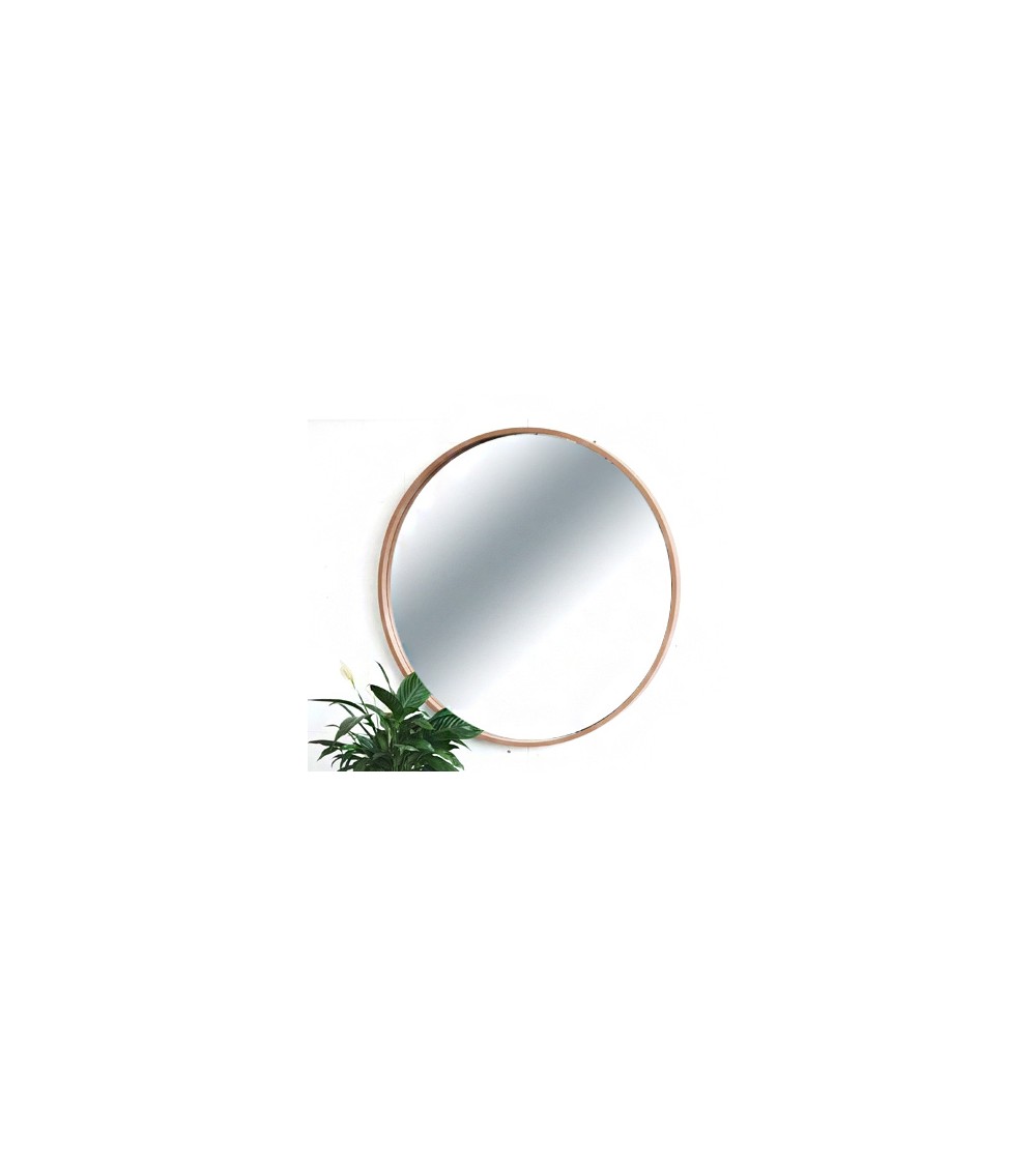 HOMEGURU-MI150 Στρογγυλος καθρέπτης με ξυλινη κορνιζα, 70cm