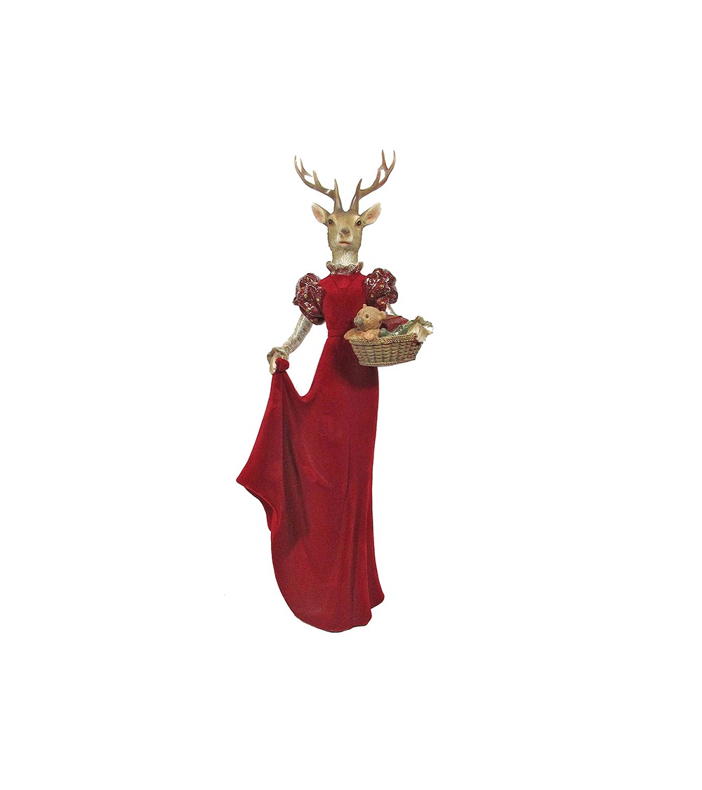 HOMEGURU-TM415 Lady reinder flocked dress 42cm