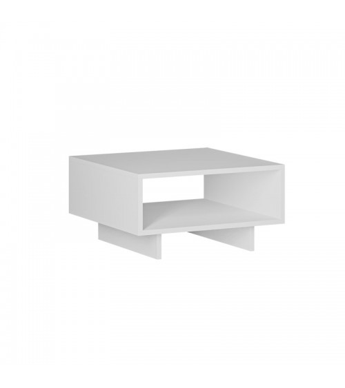 Τραπέζι σαλονιού Hola pakoworld μελαμίνης λευκό 60x60x32εκ