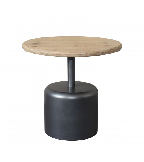 HOMEGURU-EP484 Side table ξύλο & μεταλ/κη βάση 47x44cm