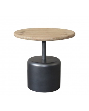 HOMEGURU-EP484 Side table ξύλο & μεταλ/κη βάση 47x44cm