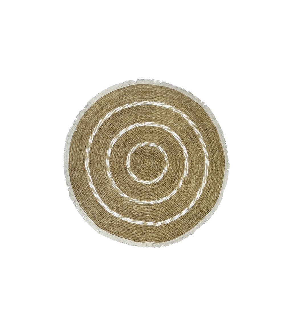 HOMEGURU-YT112 Στρογγυλό ψαθινο χαλί με κρόσσια,δ.100cm